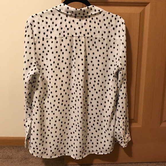 Charter Club Polka Dot Chiffon Roll-Tab - Picture 2 of 5